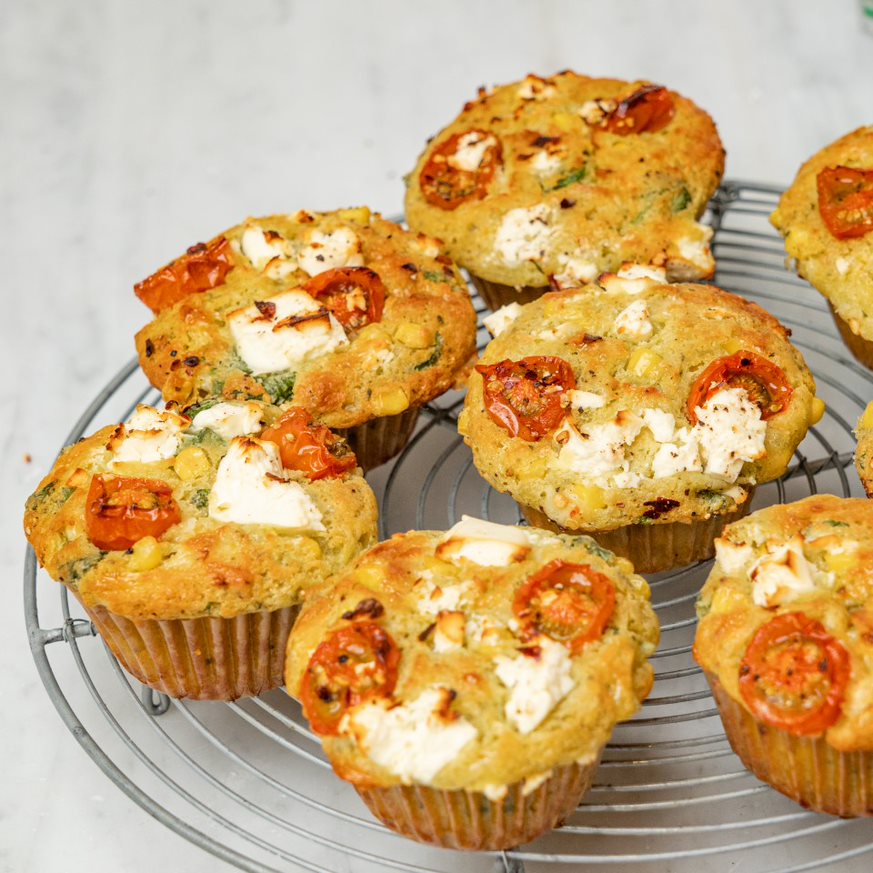 Roasted Tomato & Pesto Muffins