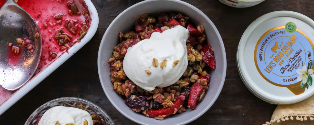 Apple & Blackberry Crumble