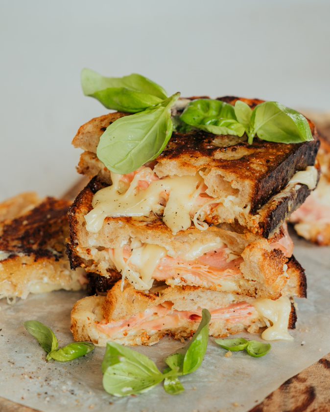 Garlic Butter Grilled Cheese Sandwich