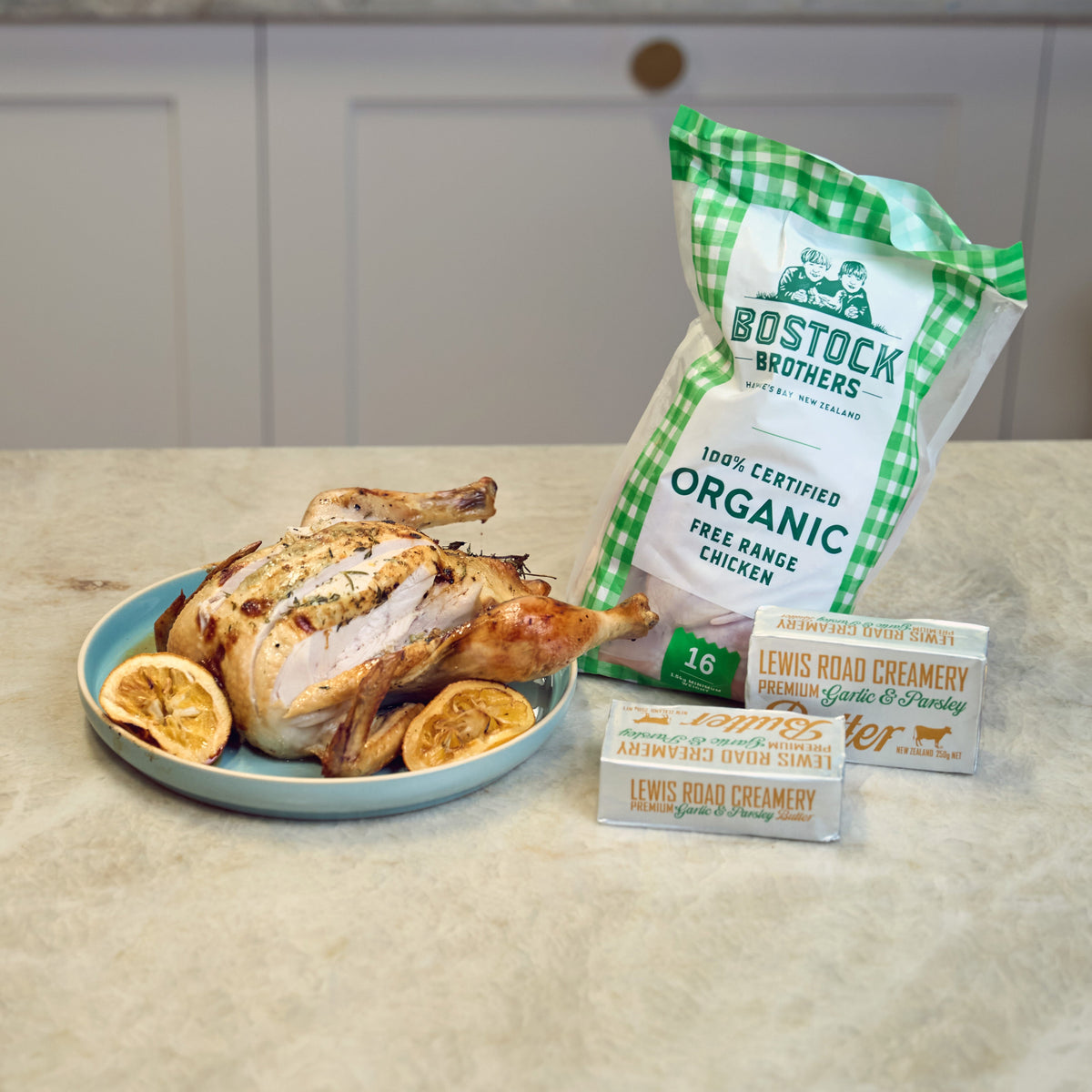 Lemon Garlic Butter Roast Chicken