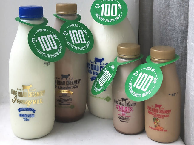 Lewis Road Creamery reducing plastic with rPET bottles | Lewis Road Creamery NZ