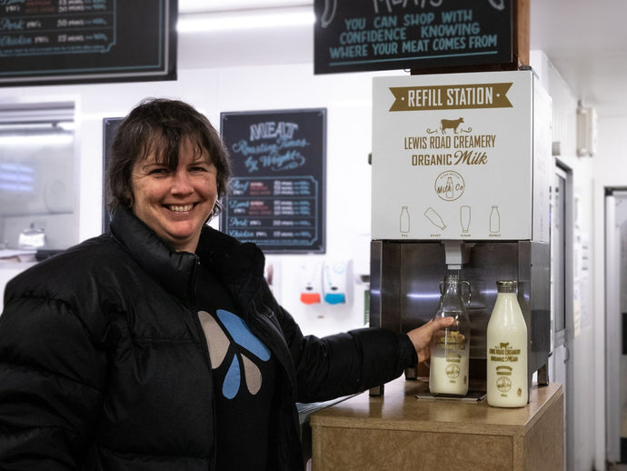 Glass milk bottles return to grocery stores