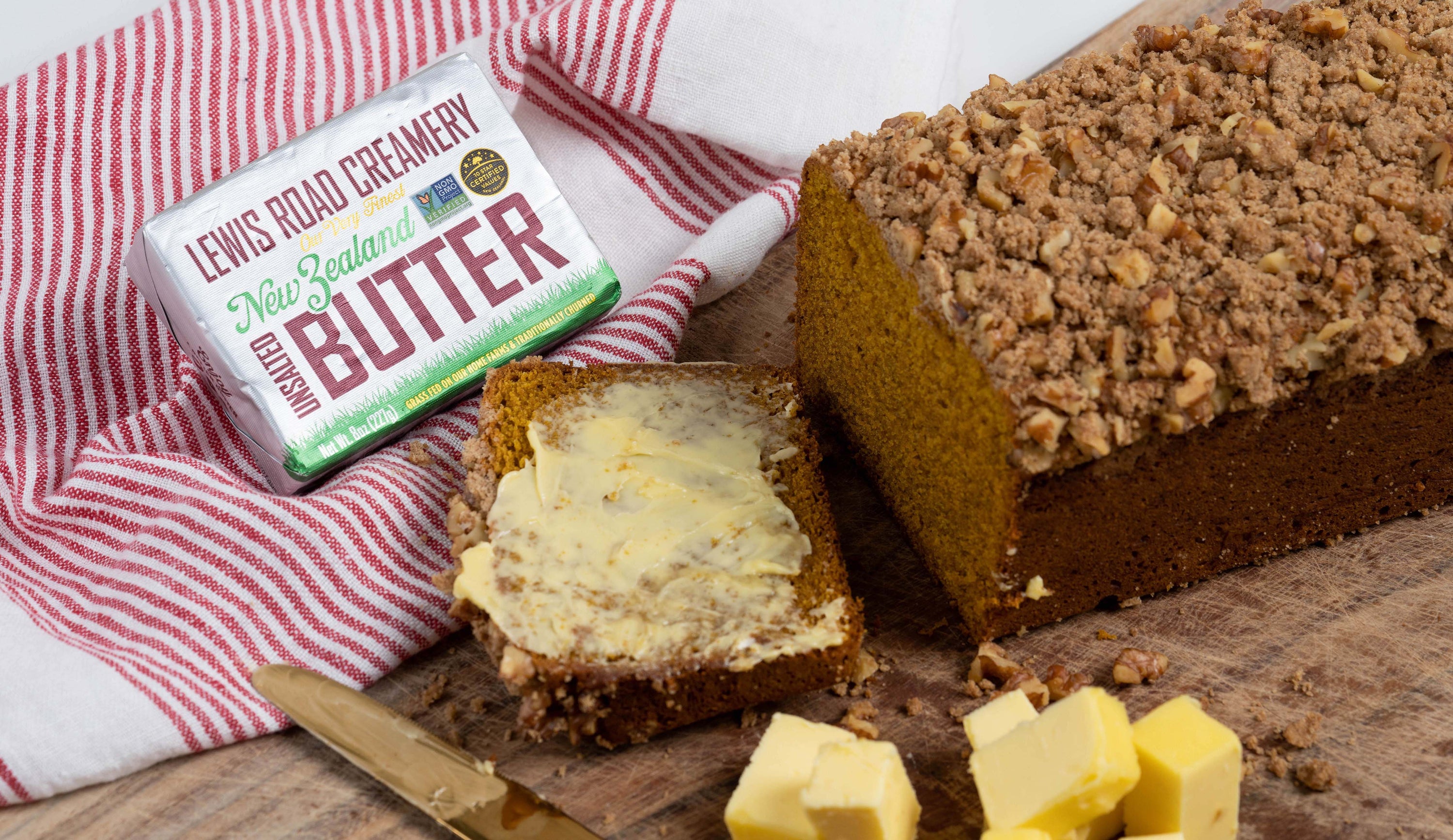Spiced Pumpkin Loaf with Walnut Streusel
