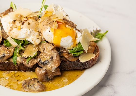 Creamy Garlic Butter Mushrooms on Toast