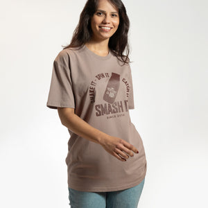 Smash It - Light Brown tee